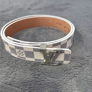 Louis Vuitton Damier Azur Checkerboard Belt